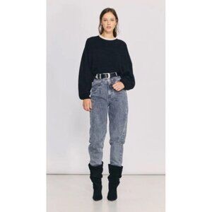 IRO Escape Black Merino Wool Alpaca Sweater Batwing Sleeve Oversized XS